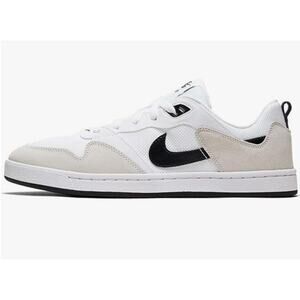 Mens 13 Nike SB Alleyoop Skate Shoes Cj0882-100 White/Black/White